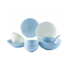 Набор керамической посуды SONGFA Planting Shadow Relief Leaf Ceramic Tableware 9 set
