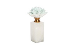 Декор "Голубая хризантема", мраморной подставка d10*19см Garda Decor 55RD3944S