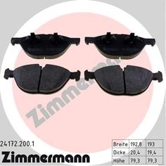 Комплект тормозных колодок, дисковый тормоз ZIMMERMANN 24172.200.1