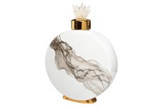 Ваза с крышкой керамическая белая с серым декором 28*8*39см Garda Decor 55RD4283L