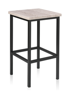 Барный стул Woodville Лофт МДФ Филадельфия грей/Черный матовый