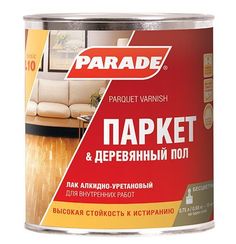 Лак Parade L10 Паркет & Деревянный пол алкидно-уретановый матовый 10л