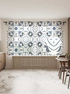 Фототюль JoyArty "Иллюзия квадратов" 145x180см (2 полотна со шторной лентой + 50 крючков)