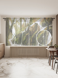 Фототюль JoyArty "Течения волшебства" 145x180см (2 полотна со шторной лентой + 50 крючков)