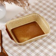Форма для запекания "Прямоугольная", коричневый микс плюс, 21.5х17х5 см, 720 мл Керамика ручной работы