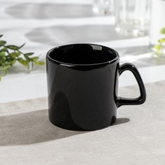 Кружка Доляна Coffee break, 200 мл, цвет чёрный