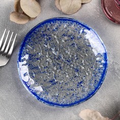 Тарелка пирожковая Magistro «Голубой бриллиант», d=14,5 см