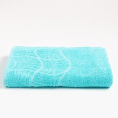 Полотенце махровое банное "Волна", размер 70х130 см, 300 г/м2, цвет голубой ДМ