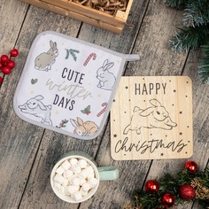 Набор кухонный Доляна Cute days: подставка, прихватка No Brand