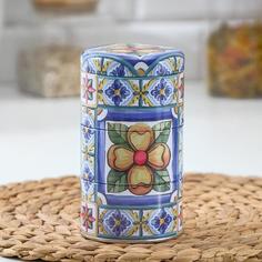 Банка для сыпучих продуктов «Трио мозаика», 16,8×8,5×8,5 см, 3 секции No Brand