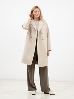 Пальто женское Pompa 3011981p10090 бежевое 48 RU