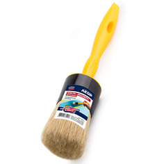 Кисть АКОР "ЭКСПЕРТ" универсальная крулая 20 мм щетина 44 мм желтая ручка