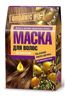 Маска для волос ORGANIC OIL Блеск и питание окрашенных волос Fito косметик