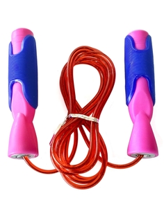 R18147 Скакалка с подшипником 2,8 м. ПП/Трос (желто-оранжевая) Bo Zo