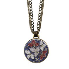 Колье из бижутерного сплава/бронзы с эмалью 50 см Clara Bijoux B31537.DC BL