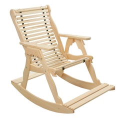 Добропаровъ Кресло-качалка на ленте, 70×130×120см, из липы, "Добропаровъ"