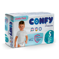 Подгузники детские Confy Premium 11-18 кг (размер 5) JUMBO 50 шт