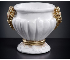 Вазон Чаша винограднаялоза белое золото 3,5л/ 29см Хорошие сувениры