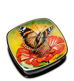 Шкатулка Цветочек с бабочкой (ручная работа) Народные промыслы