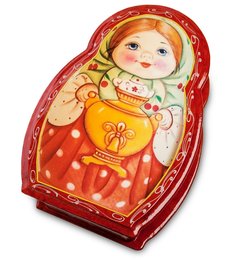 Шкатулка Лиза с самоваром (ручная работа) Народные промыслы