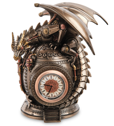 Настольные часы Сказочный дракон-стимпанк Veronese