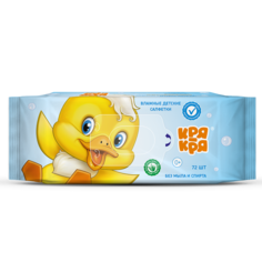 Салфетки влажные детские Кря-Кря алоэ вера, 72 шт.