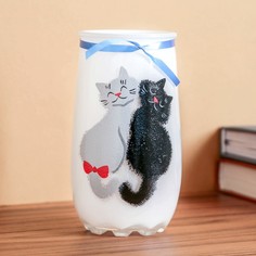 Ваза Кошачьи нежности d-6х7х12.5 см, No Brand