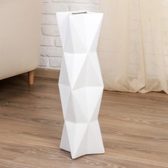 Ваза керамика напольная Геометрия фигурная, 60 см, белый No Brand