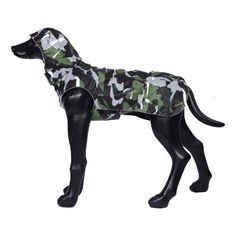 Дождевик для собак Rukka Камуфляж, унисекс, зеленый, длина спины 24 см