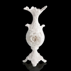 Ваза White Rose, белая, 18 × 18 × 50 см No Brand