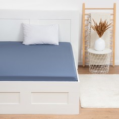 Простыня Этель 220х240, цвет синий, 100% хлопок, бязь 125г/м2 No Brand