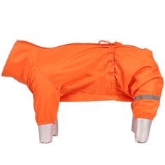 Дождевик для собак YORIKI Мандарин, женский, оранжевый, S, длина спины 20 см