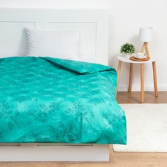 Пододеяльник 1,5 сп Экономь и Я 147*210±3 "Ботаника" цв.мятный, 120 гр/м2,100%хлопок,бязь No Brand