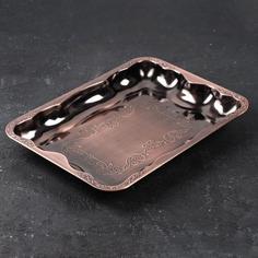 Поднос прямоугольный «Дарк», 37×26×4 см, цвет бронзовый No Brand