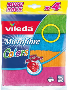ВИЛЕДА Салфетка Колорс из микрофибры 4 шт. Vileda
