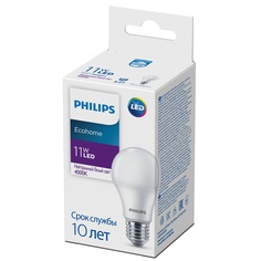 Лампочка светодиодная Philips Ecohome Е27 11 Вт белый груша матовая