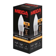 Лампа светодиодная Mega 7 Вт E27 свеча 3000 К теплый белый свет ProMega jet 1041498