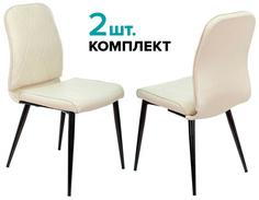 Стул для кухни Бюрократ KF-3/OR-10_2 слоновая кость, эко.кожа, комплект 2шт, на ножках