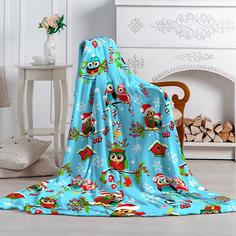 Пледы Традиция Совушки голубой, 1.5