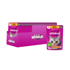 Влажный корм для кошек Whiskas Whiskas, индейка, курица, 24шт по 75г