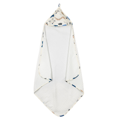 Полотенце детское Amarobaby с уголком WAFFLE Little Dino, 90х90 см, молочн, AB215403WLD/33