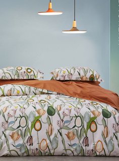 Комплект постельного белья1,5-спальный, печатный сатин 1729-4S Asabella