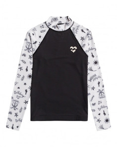 Детская Гидрофутболка Для Девочек От 8 До 16 Лет С Фактором Защиты От Уф-Излучения 50 И Длинными Рукавами Swim Billabong