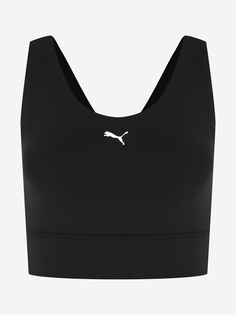Спортивный топ бра PUMA Mid Impact All-In Long Line, Черный, размер 44-46