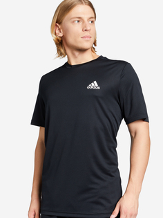 Футболка мужская adidas D2M Plain, Черный, размер 60-62