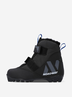 Ботинки для беговых лыж детские Nordway Polar NNN, Черный, размер 34