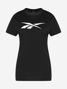 Футболка женская Reebok Training Essentials Vector Graphic, Черный, размер 52