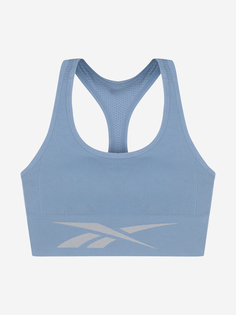 Спортивный топ бра Reebok Workout Ready Seamless, Голубой, размер 40