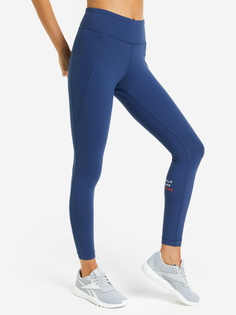 Легинсы женские Reebok Les Mills Lux, Синий, размер 52