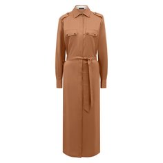 Платье из хлопка и льна Kiton